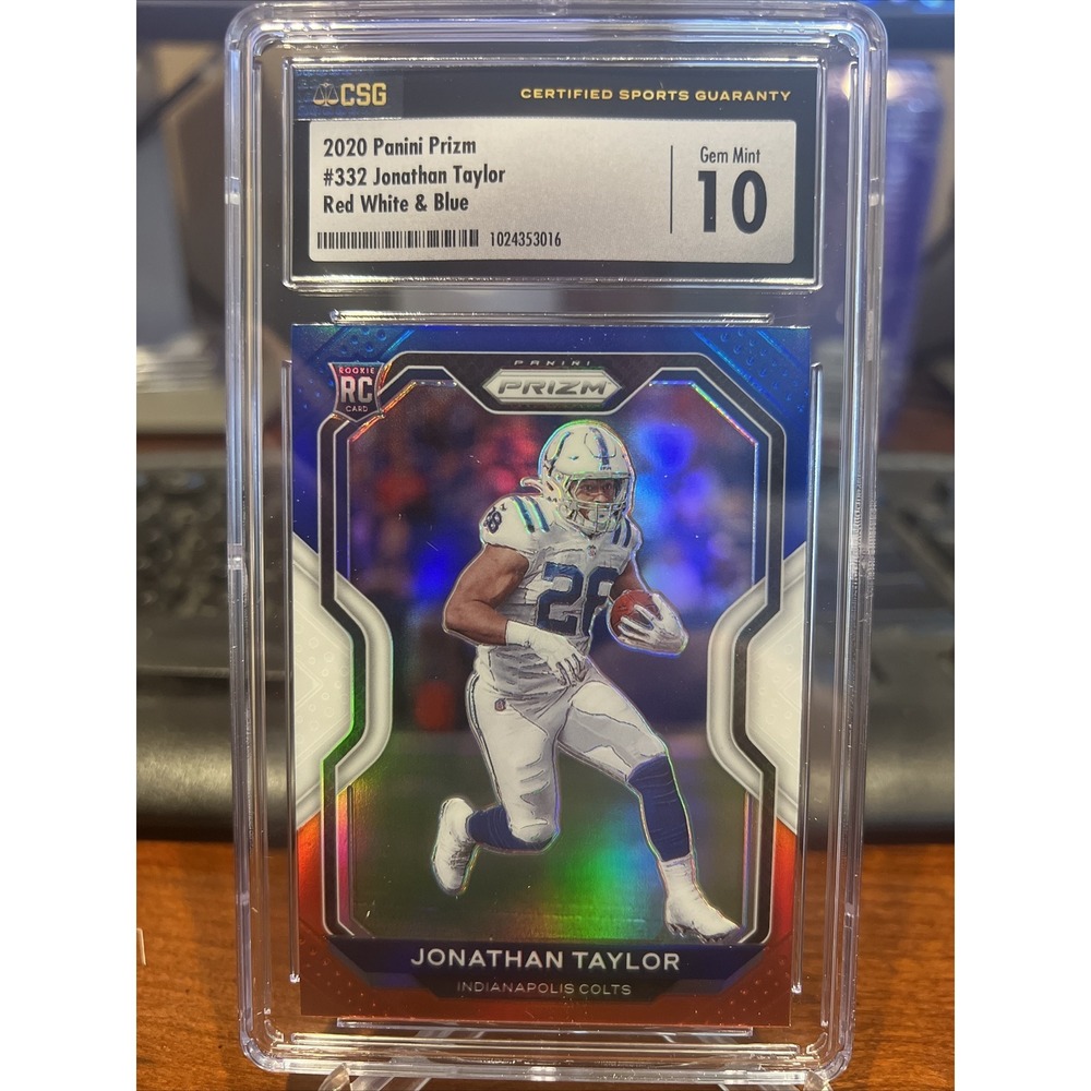 2020 panini prizm jonathan taylor colts red/white/blue prizm CSG 10